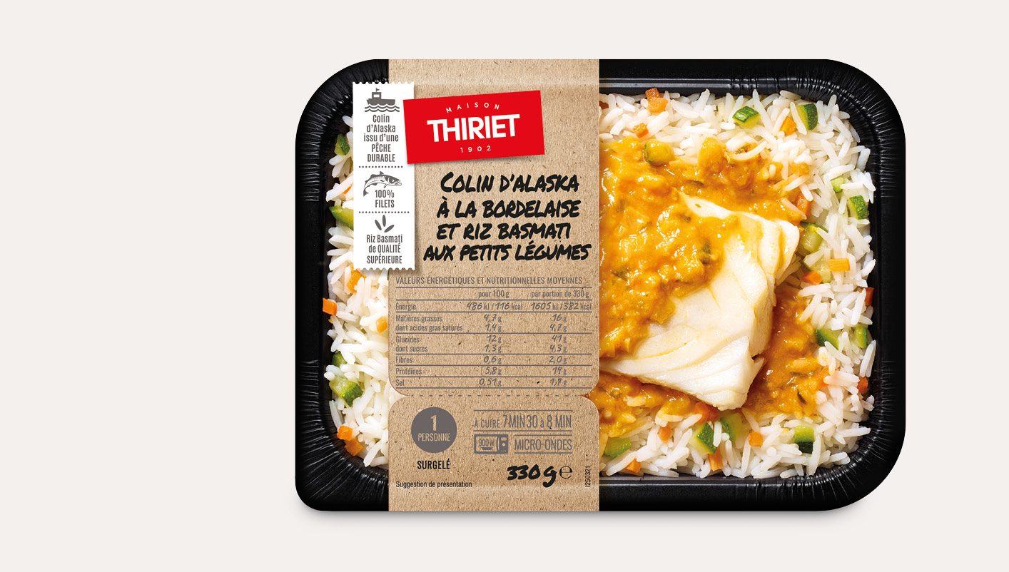 Colin d’Alaska à la bordelaise et riz basmati