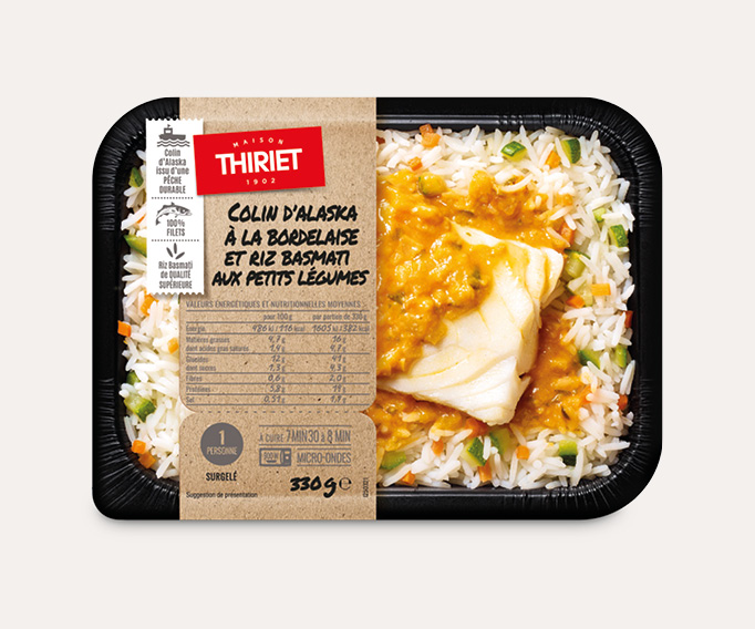 Colin d’Alaska à la bordelaise et riz basmati