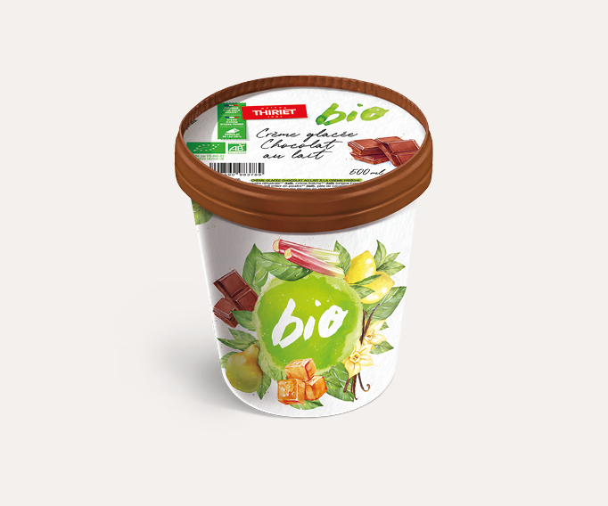Crème glacée chocolat au lait biologique