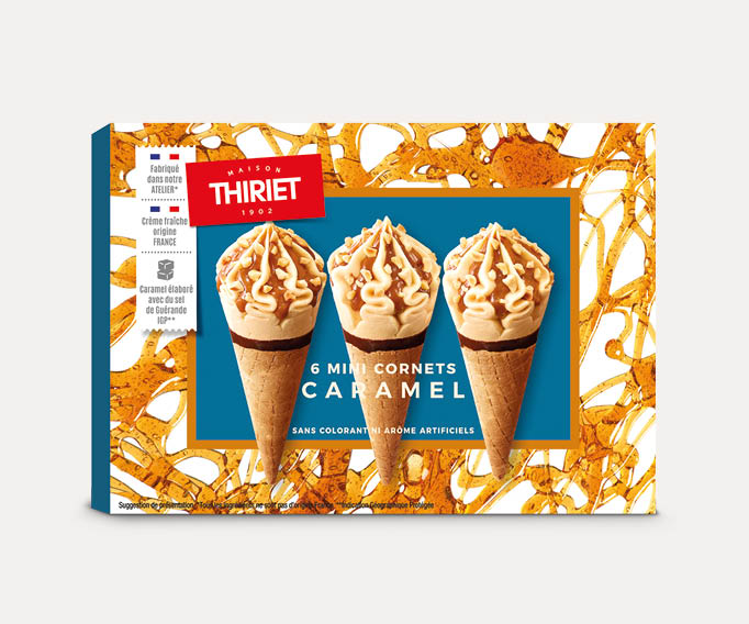 6 Mini cornets caramel