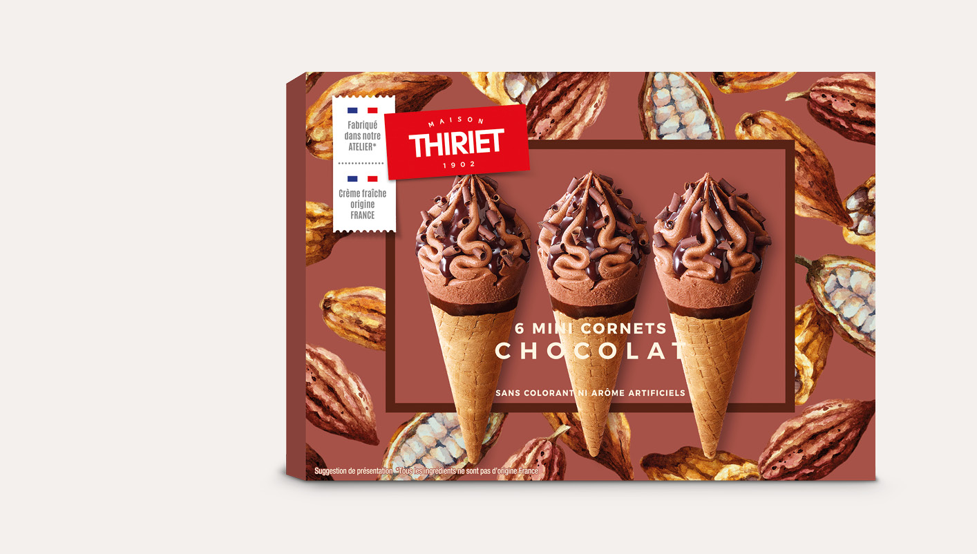 6 Mini cornets chocolat