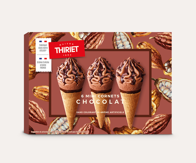 6 Mini cornets chocolat
