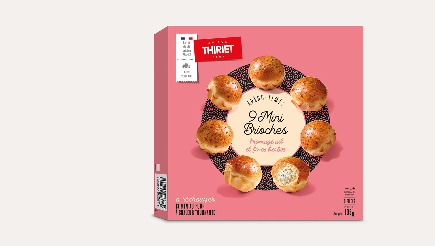9 Mini brioches fromage ail et fines herbes