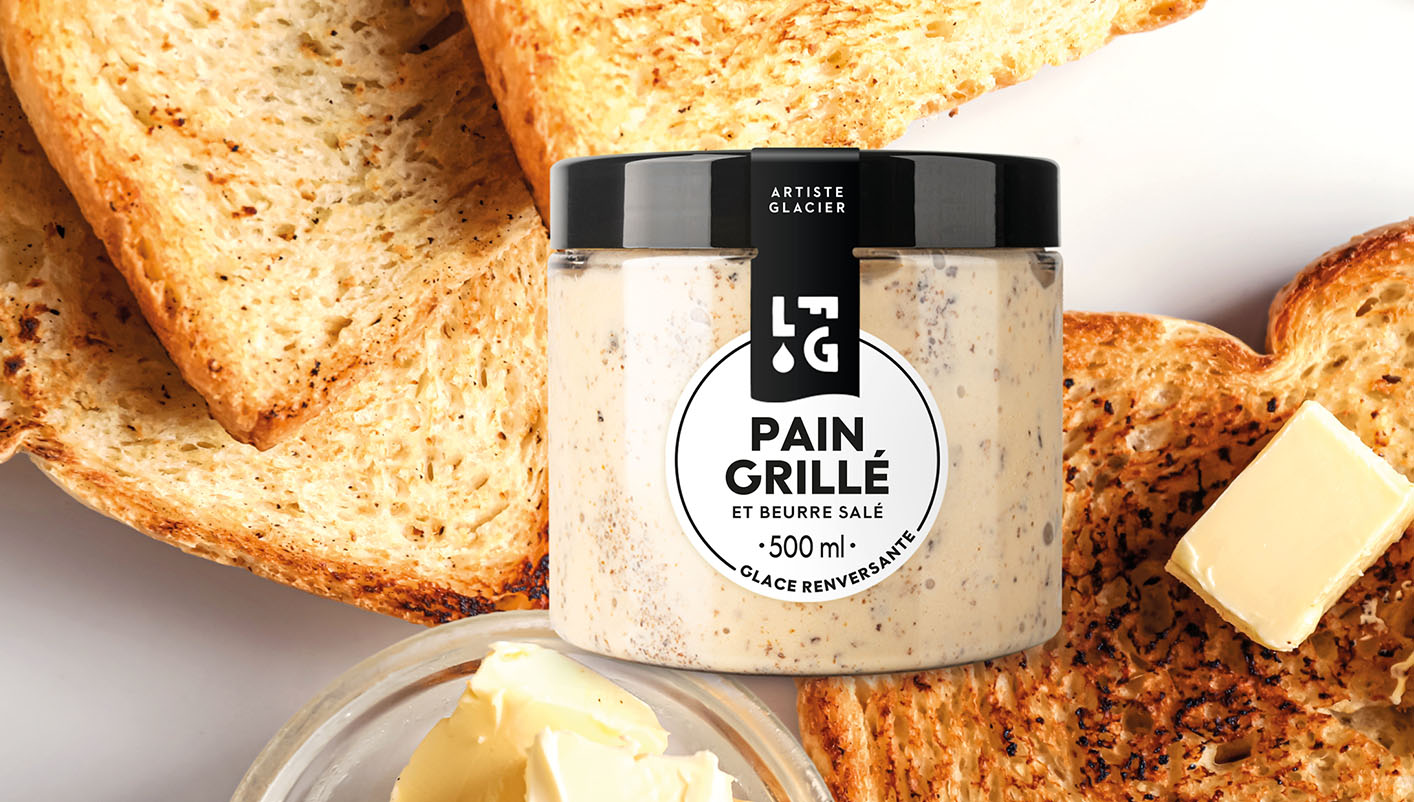 Crème glacée pain grillé et beurre salé