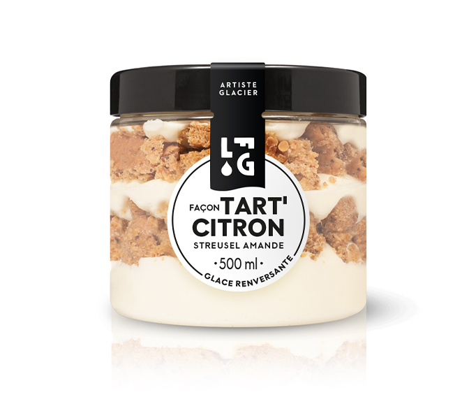 Glace façon tart' citron et streusel amande