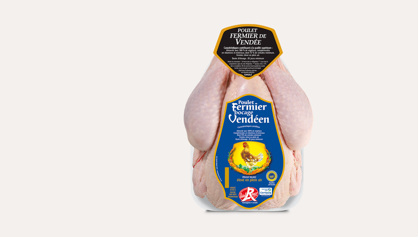 Poulet blanc fermier de Vendée Label Rouge 1.5kg