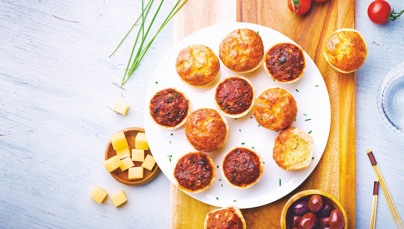 12 Mini quiches trois fromages et façon pizza