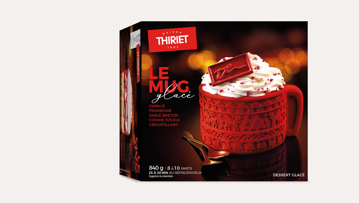 Le Mug glacé vanille, framboise, sablé breton, cookie dough