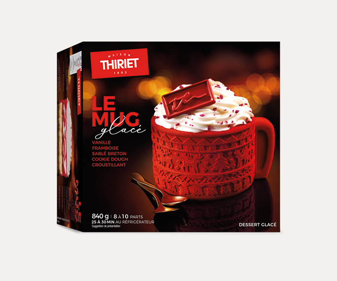 Le Mug glacé vanille, framboise, sablé breton, cookie dough