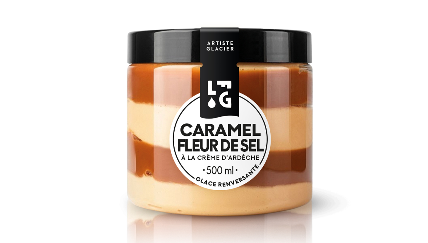 Crème glacée artisanale caramel fleur de sel