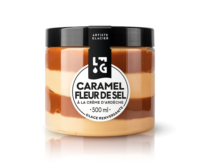 Crème glacée artisanale caramel fleur de sel
