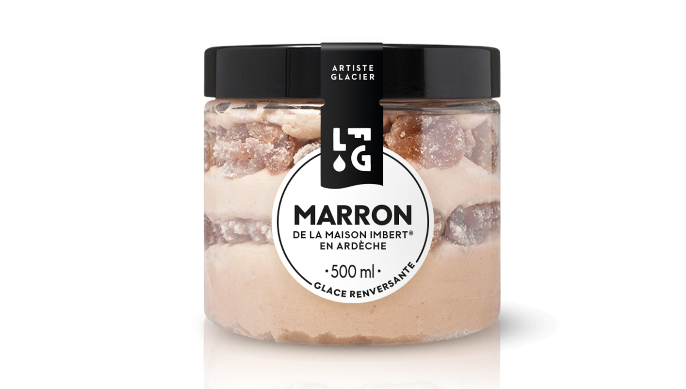 Crème glacée artisanale marron de la maison Imbert