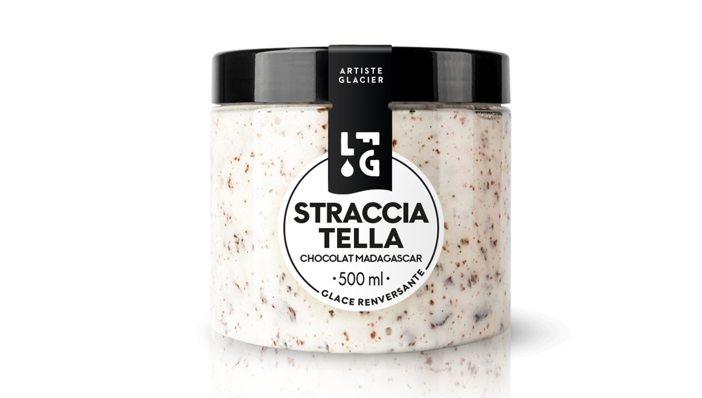 Crème glacée Stracciatella au chocolat noir de Madagascar