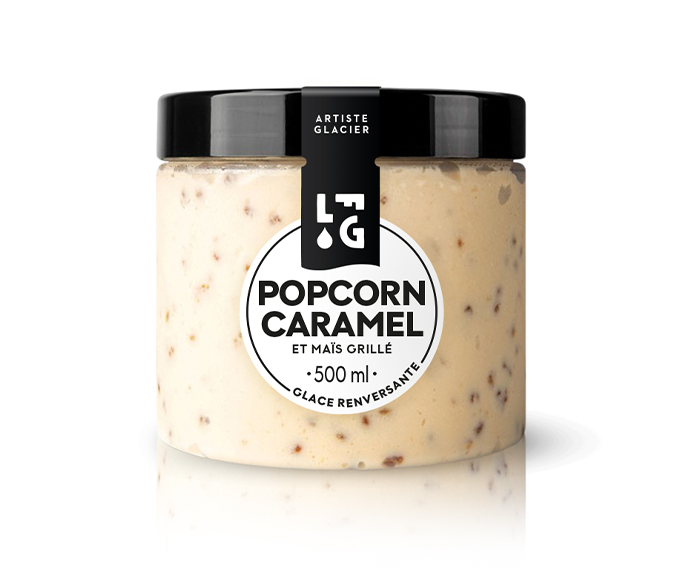 Crème glacée Popcorn Caramel et maïs grillé