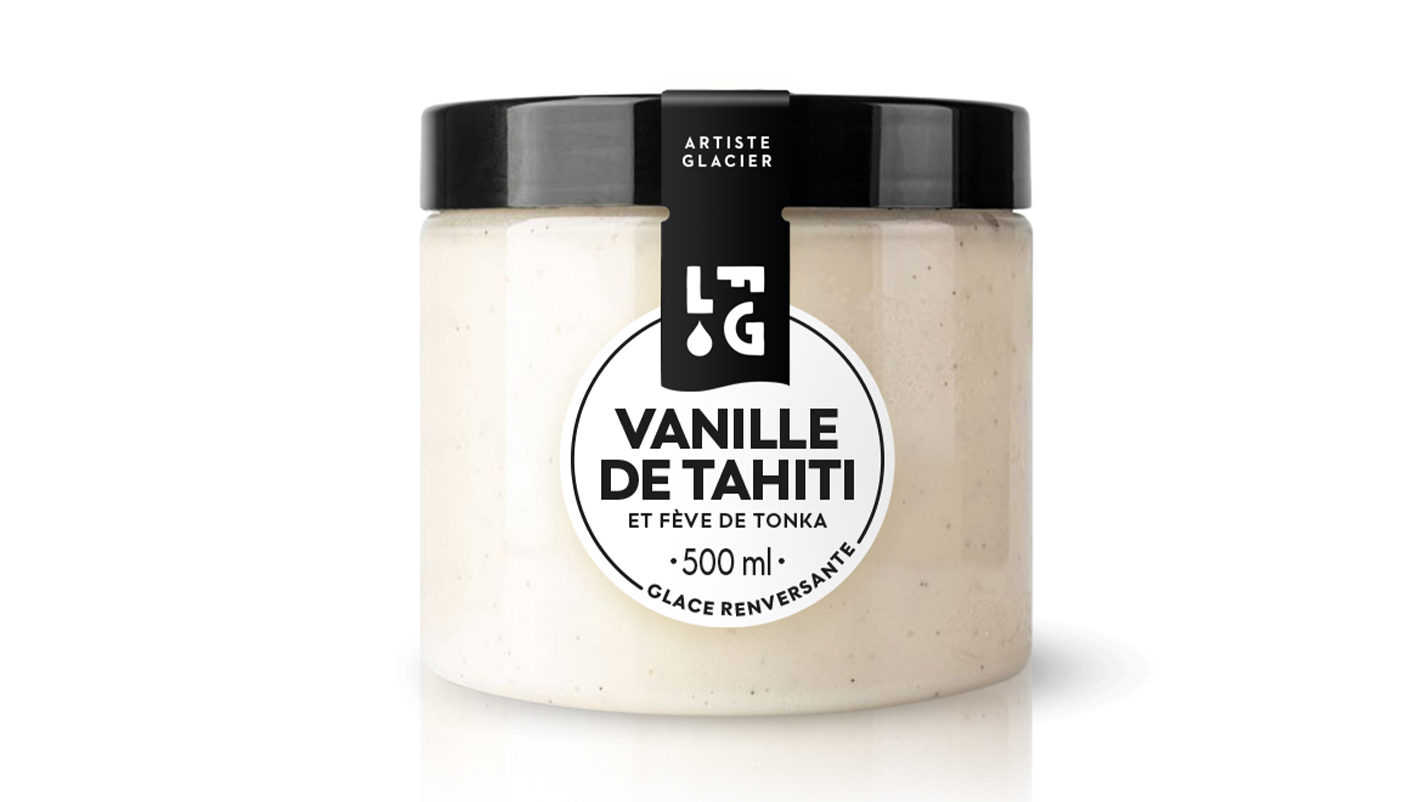 Crème glacée artisanale vanille de Tahiti et fève de tonka