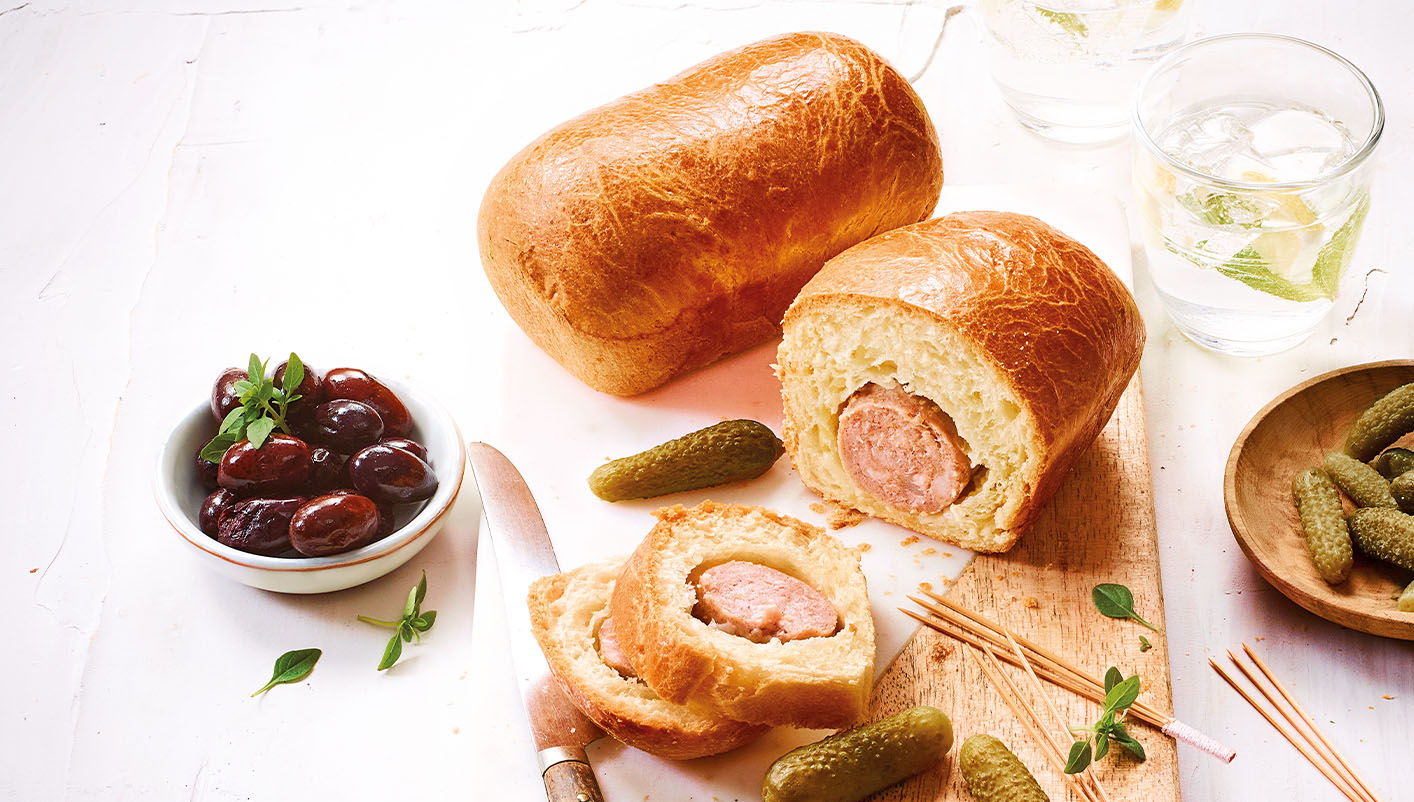 2 Brioches fourrées au saucisson cuit supérieur