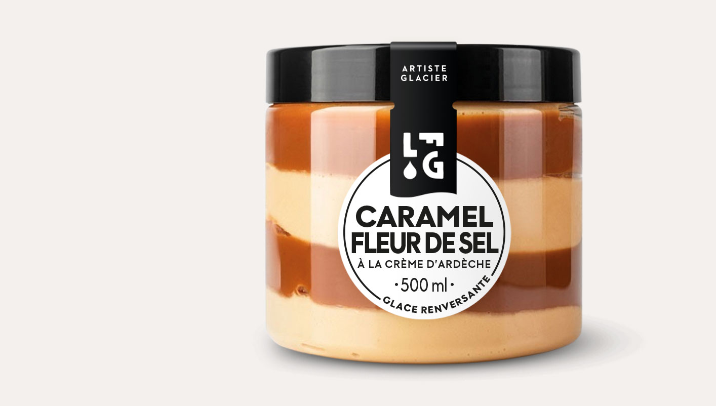 Crème glacée artisanale caramel fleur de sel