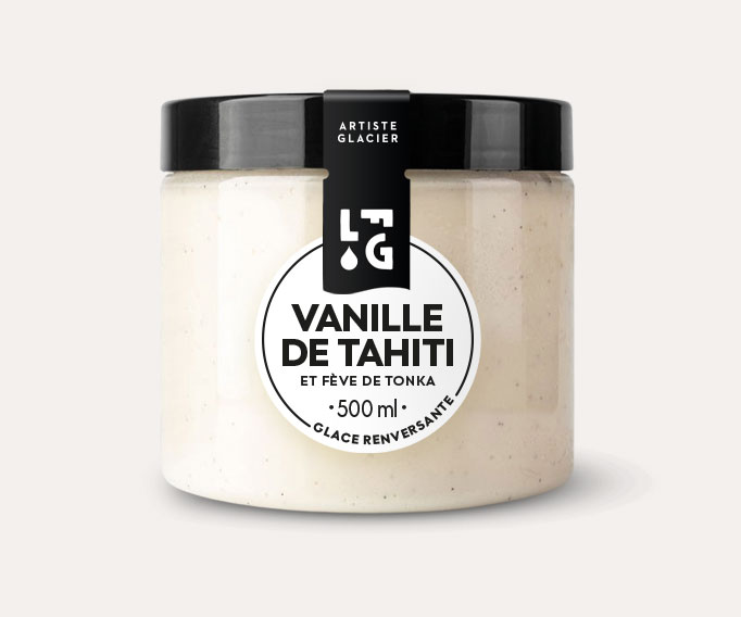 Crème glacée artisanale vanille de Tahiti et fève de tonka