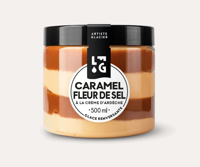 Crème glacée artisanale caramel fleur de sel