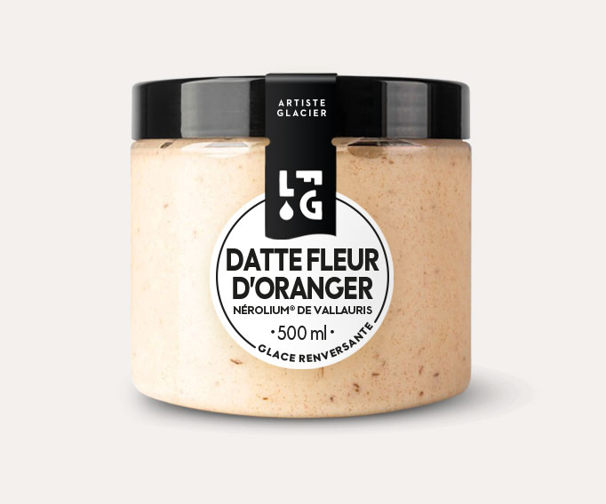 Crème glacée Datte Medjool et fleur d'oranger