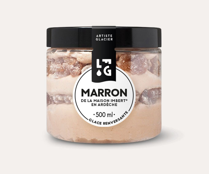 Crème glacée artisanale marron de la maison Imbert