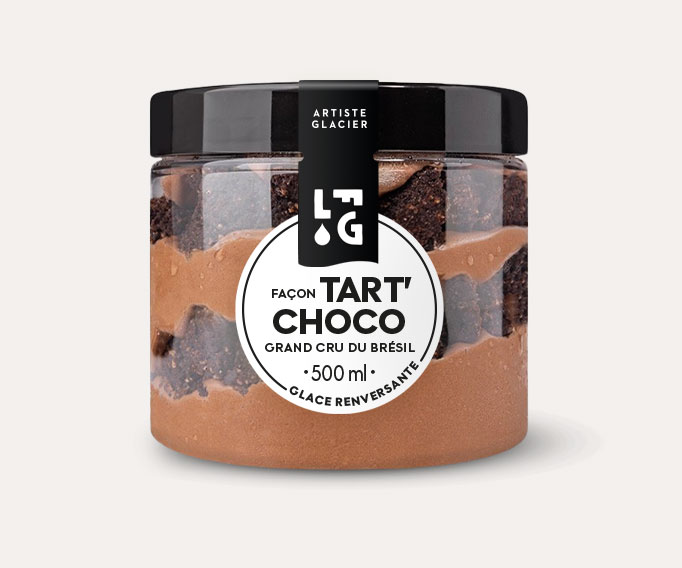 Crème glacée artisanale façon tart'choco grand cru du Brésil