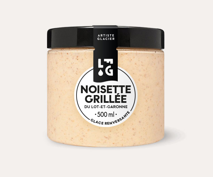 Glace artisanale à la noisette grillée du Lot