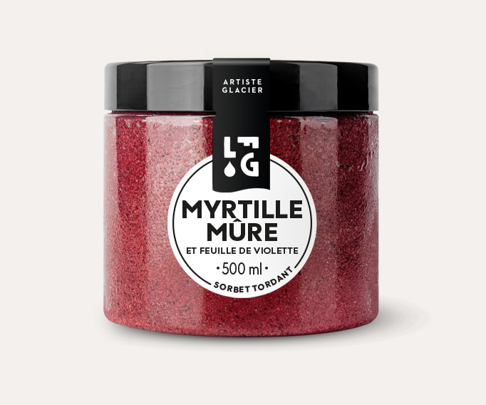 Sorbet Plein Fruit artisanal myrtille mûre violette