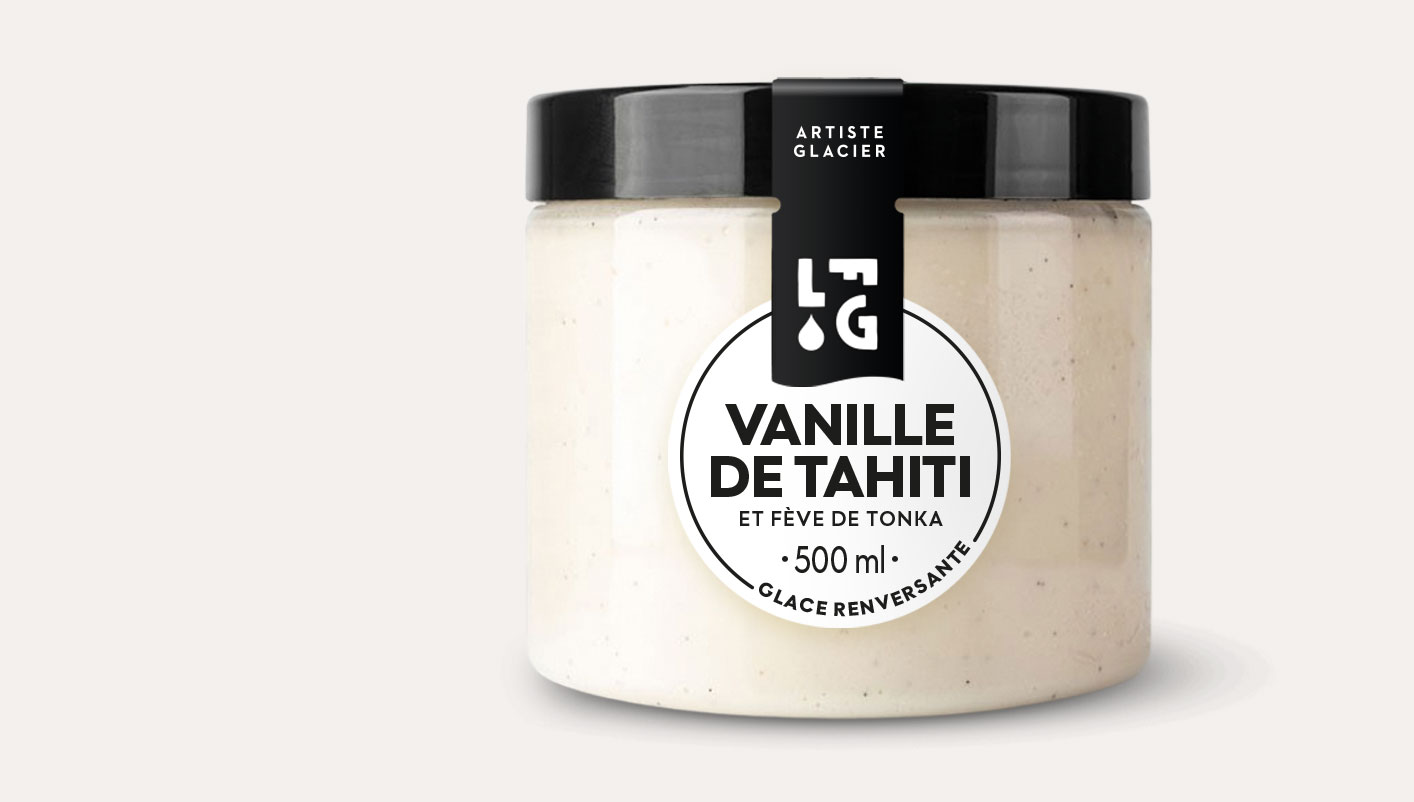 Crème glacée artisanale vanille de Tahiti et fève de tonka