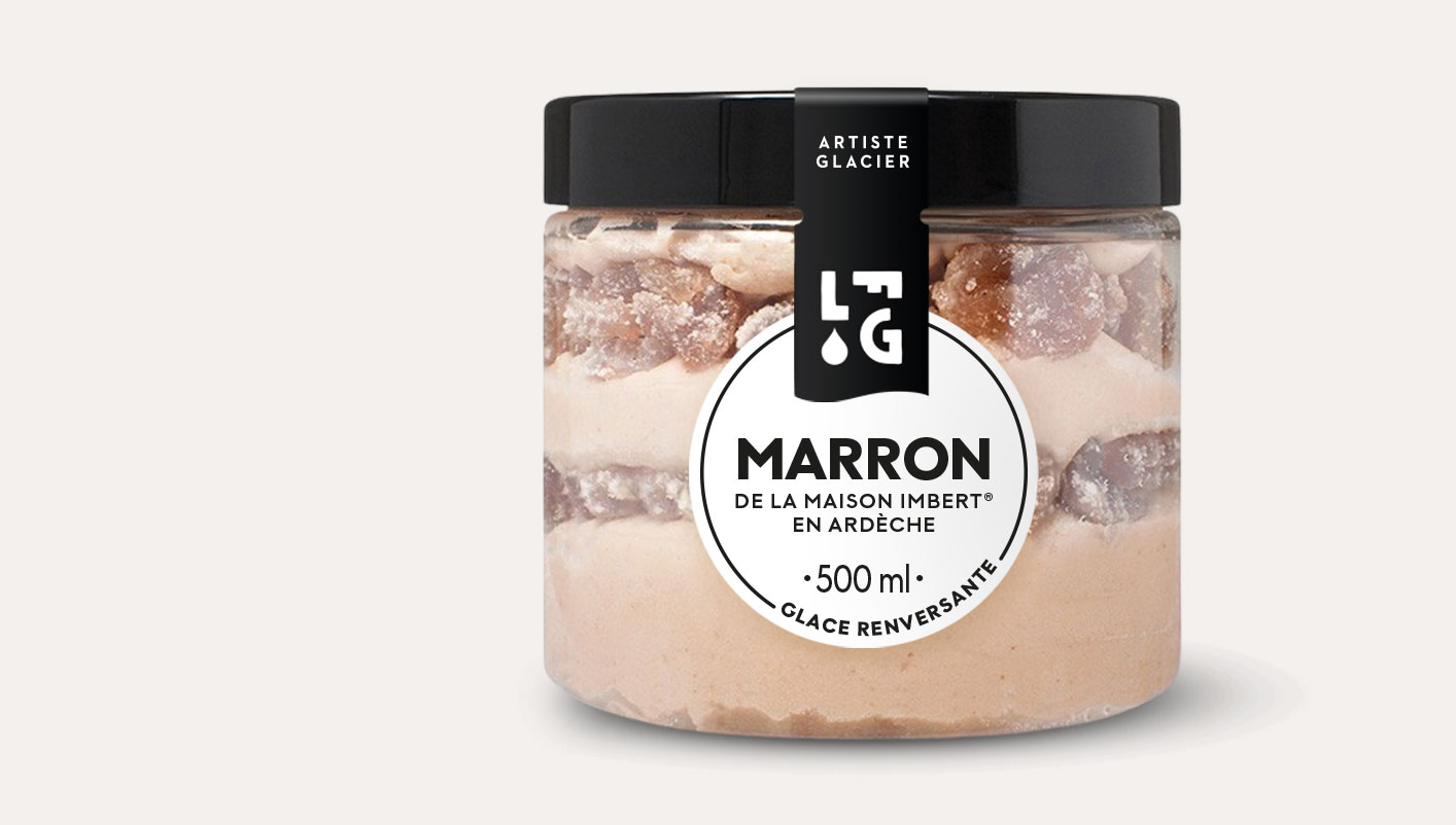 Crème glacée artisanale marron de la maison Imbert