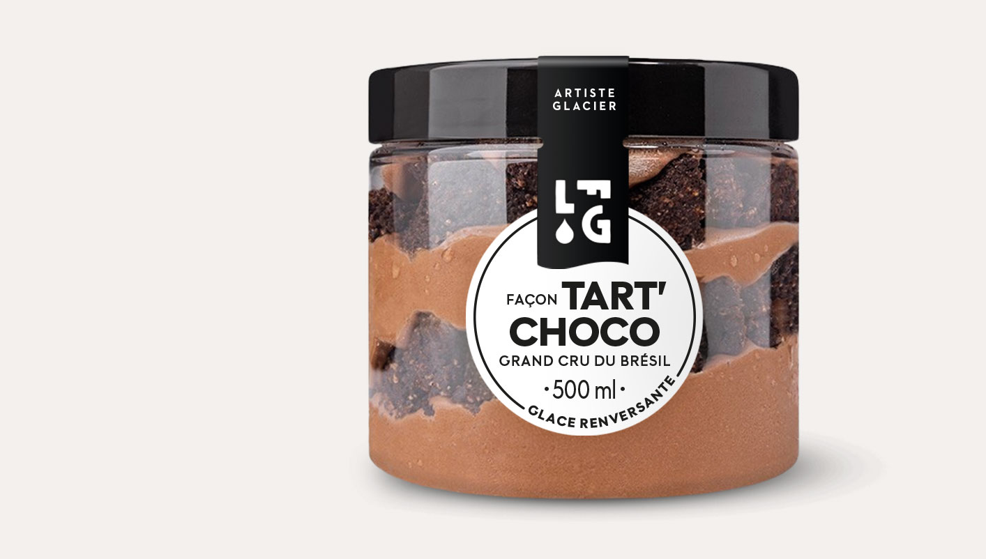 Crème glacée artisanale façon tart'choco grand cru du Brésil