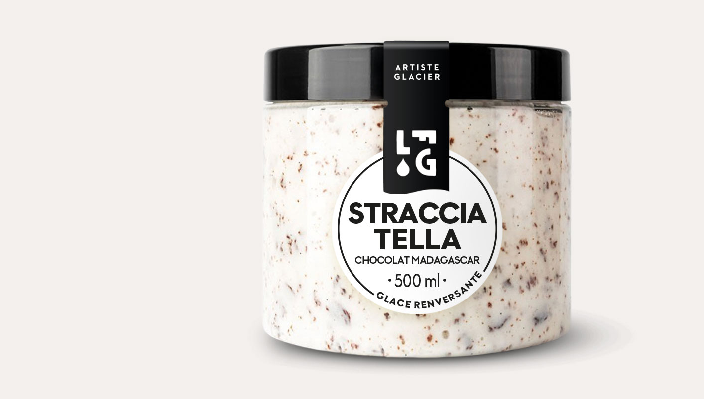Crème glacée Stracciatella au chocolat noir de Madagascar