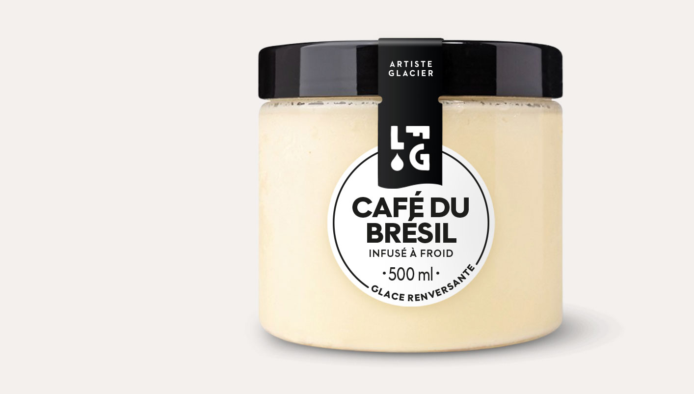 Crème glacée artisanale café du Brésil infusé à froid