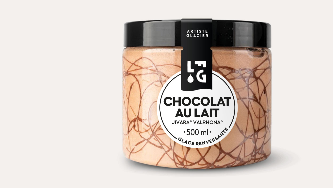 Glace artisanale au chocolat au lait Jivara® Valrhona®