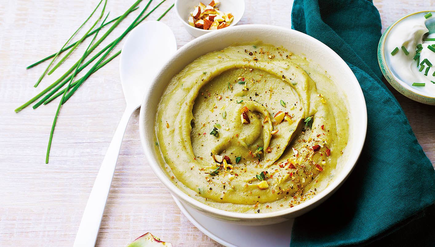 Purée  cuisinée d'artichauts et pommes de terre