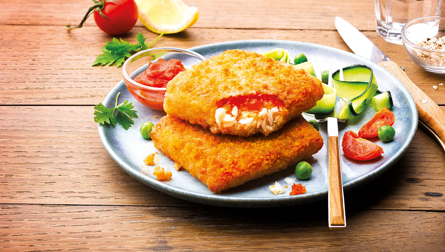 4 portions colin d'Alaska panées sauce tomate Le 2ème à -50%