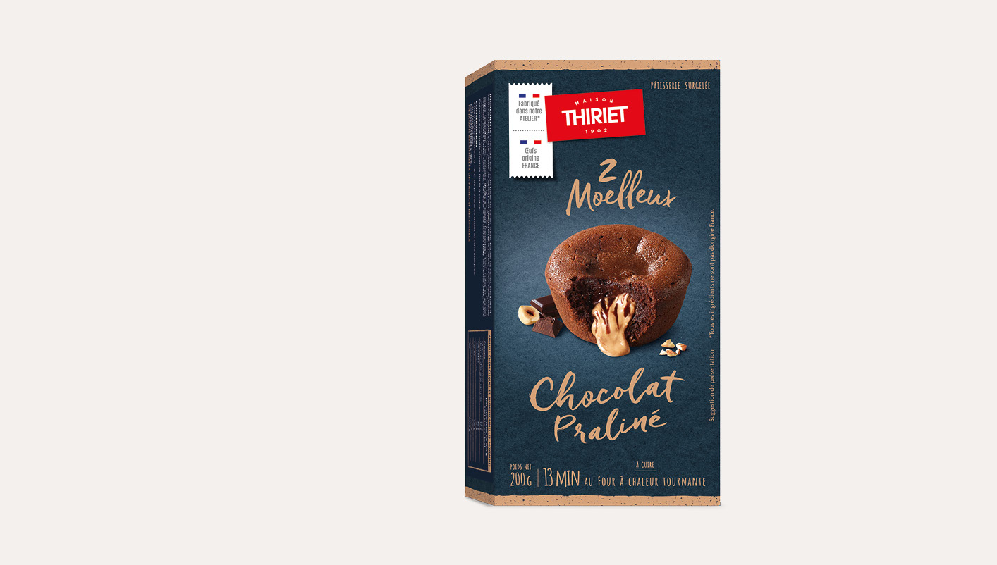 2 Moelleux chocolat praliné