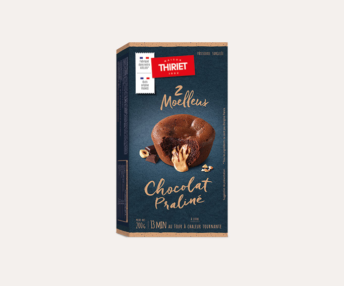 2 Moelleux chocolat praliné