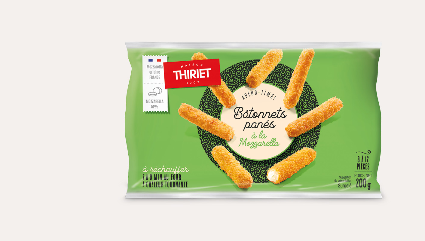 Bâtonnets panés à la mozzarella