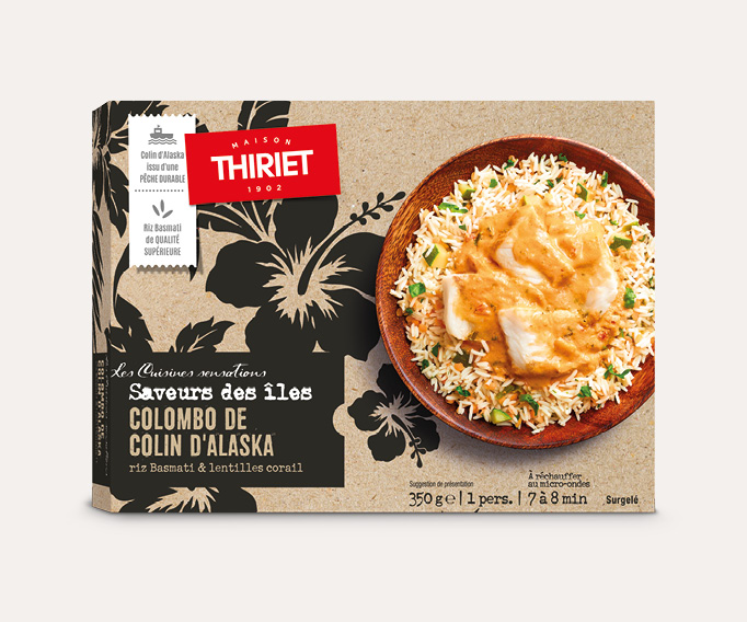 Colombo de colin d’Alaska, riz basmati et lentilles corail