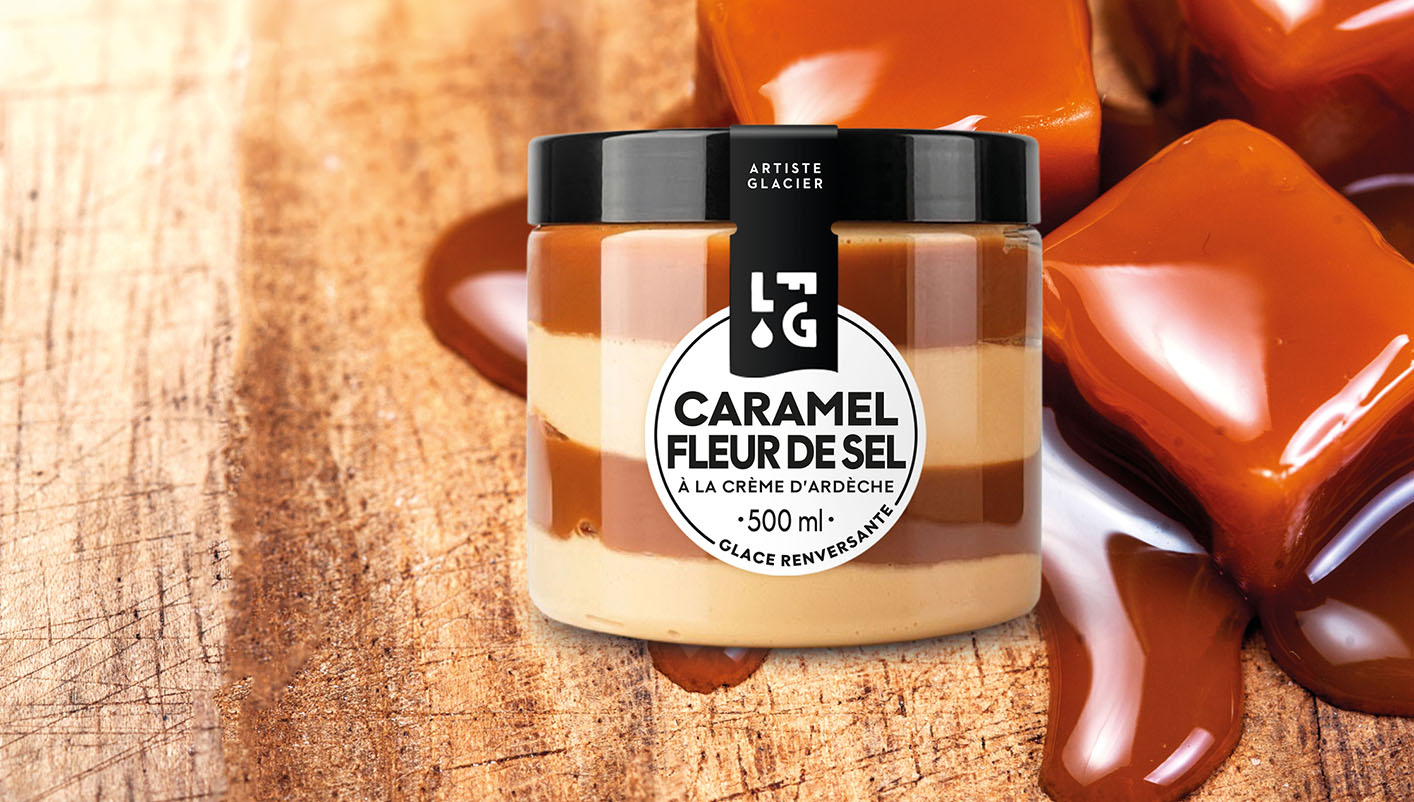 Crème glacée artisanale caramel fleur de sel