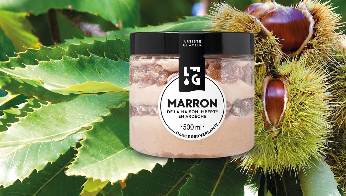 Crème glacée artisanale marron de la maison Imbert