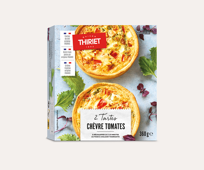 2 Tartes chèvre/tomates