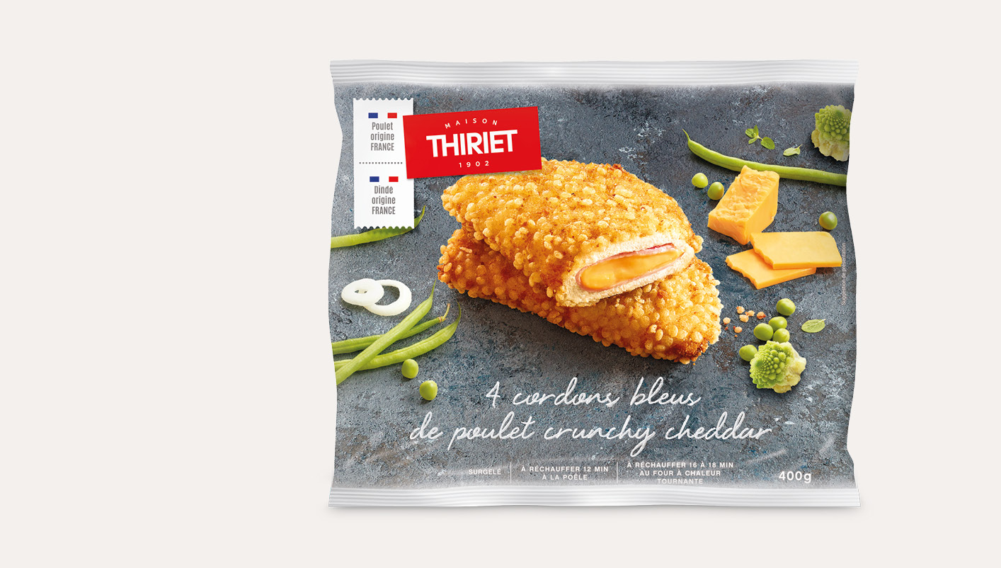 4 cordons bleu de poulet crunchy cheddar Le lot de 2