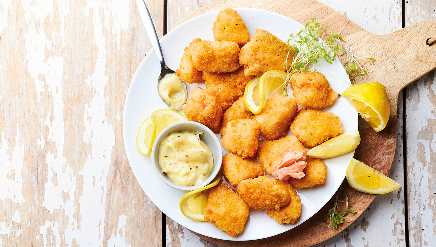 Nuggets de saumon panés