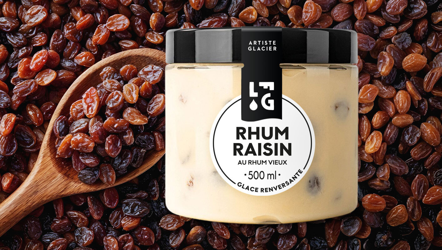 Crème glacée Rhum raisin au vieux rhum