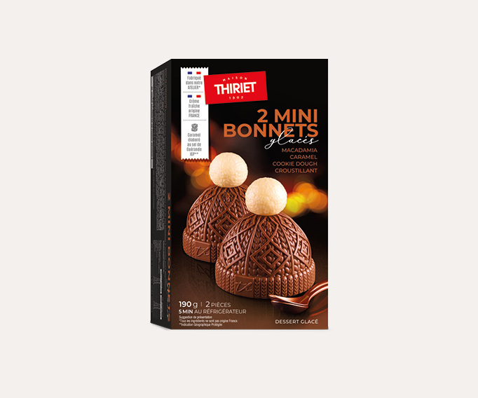 2 Mini bonnets glacés