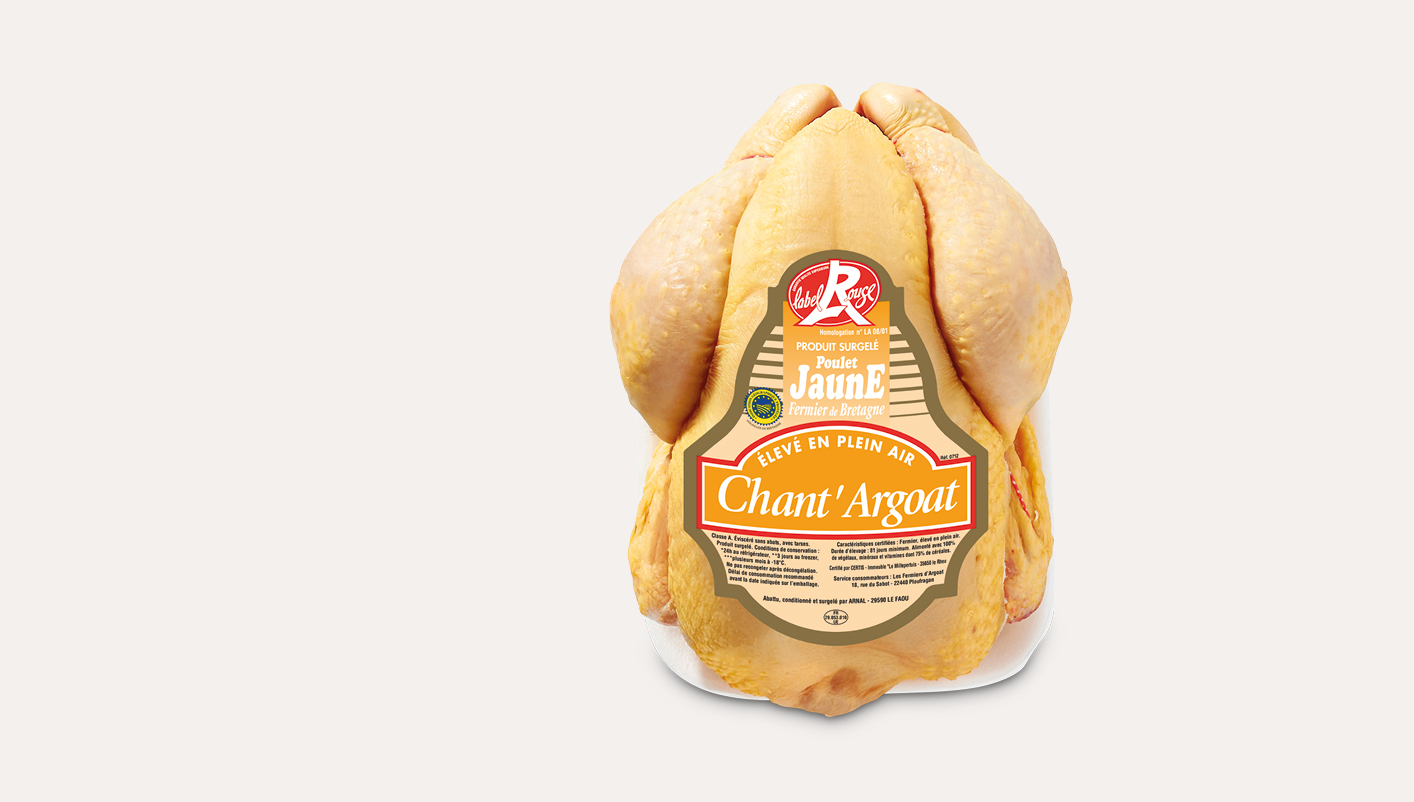 Poulet jaune fermier Label Rouge IGP Bretagne