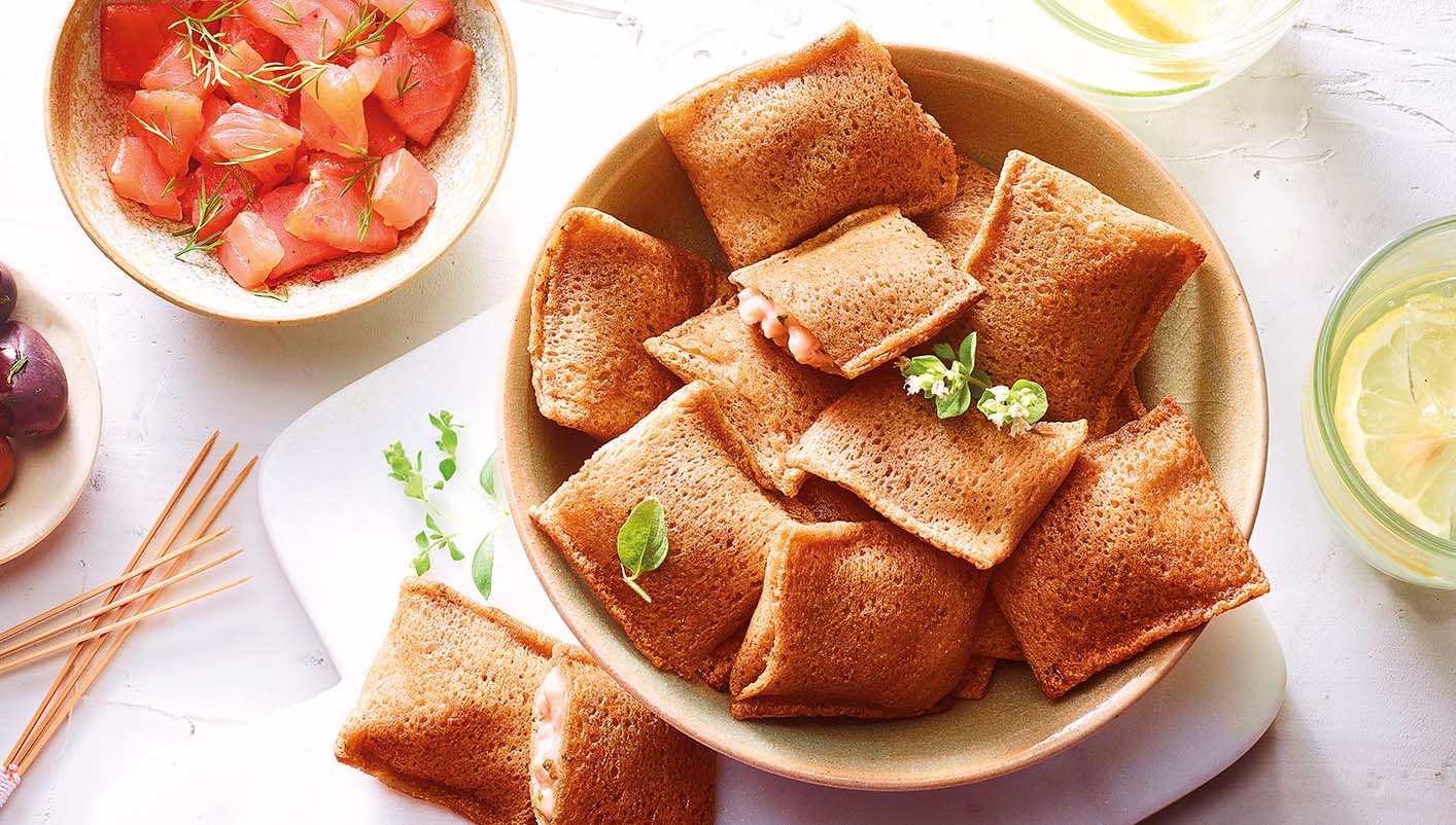 Mini galettes saumon
