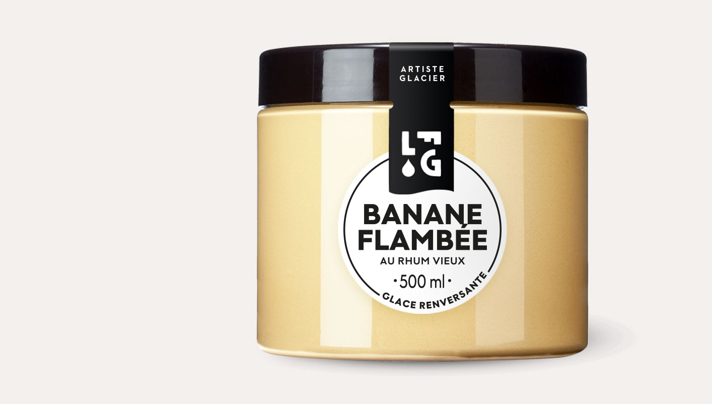 Glace Banane Flambée au vieux rhum
